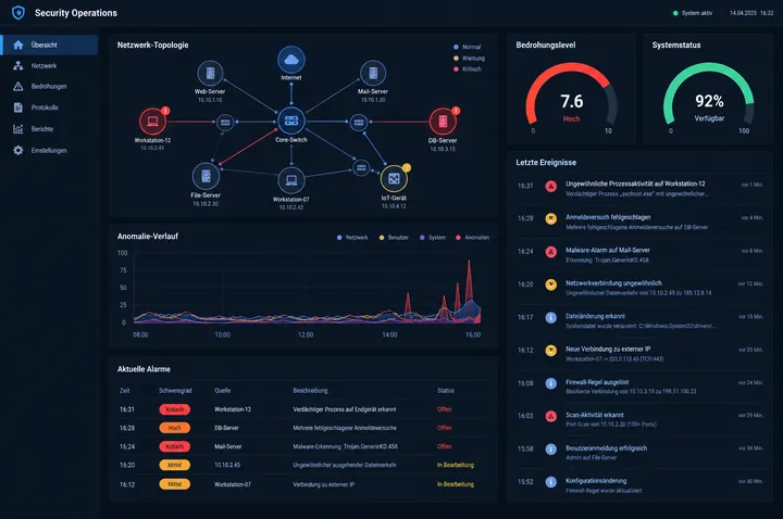 Security-Monitoring — Konzeptstudie auf dem Gerät